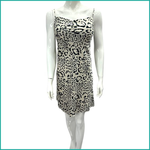 Tiger Print Ladies Satan Silk Halfer - White