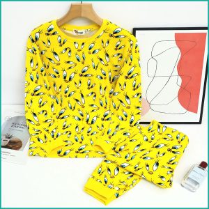 Tweety Ladies Full Sleeves Pajama Set - Yellow