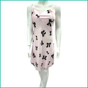 Big Bow Ladies Satan Silk Halfer - Pink