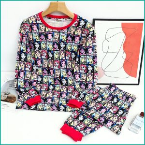 Princess Ladies Full Sleeves Pajama Set - Black