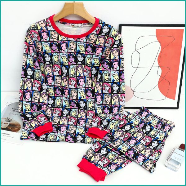 Princess Ladies Full Sleeves Pajama Set - Black
