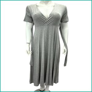 Plain Knot Ladies Dress - Light Grey