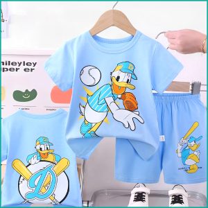 Donald Duck Boys Shorts Set - Sky Blue