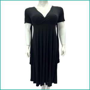 Plain Knot Ladies Dress - Black