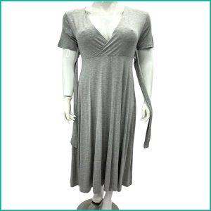 Plain Knot Ladies Dress - Dark Grey