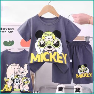 Mickey Boys Shorts Set - Grey