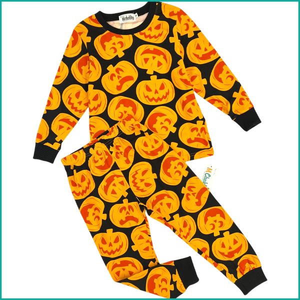 Halloween Boys Cotton Full Sleeves Pajama Set - Black