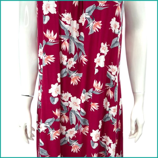 Tiny Floral Ladies Halfer Linen Cotton - Red - Image 2