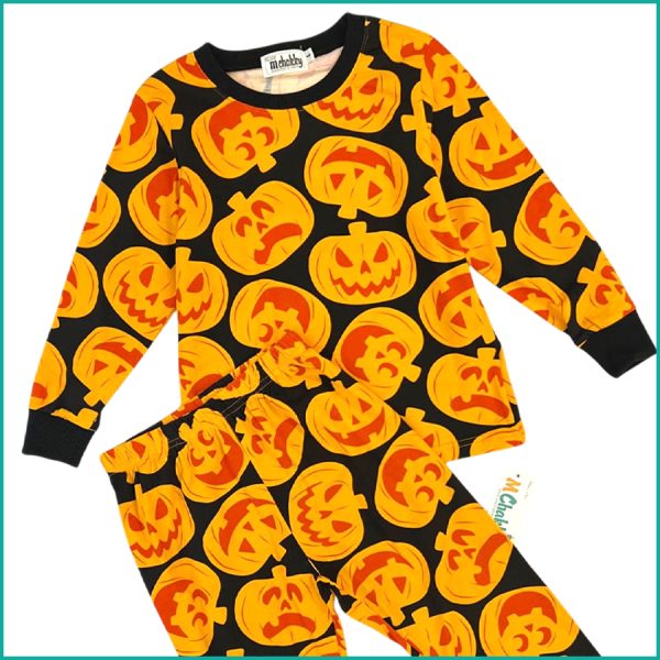 Halloween Boys Cotton Full Sleeves Pajama Set - Black - Image 2