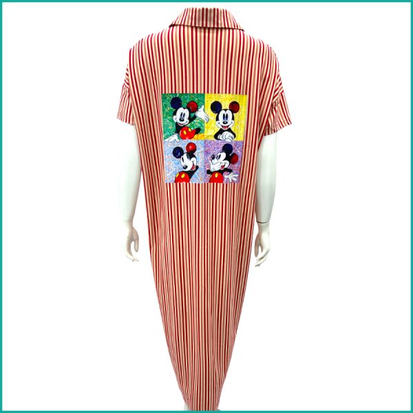 Mickey Mouse Frame Ladies Dress - Orange - Image 3