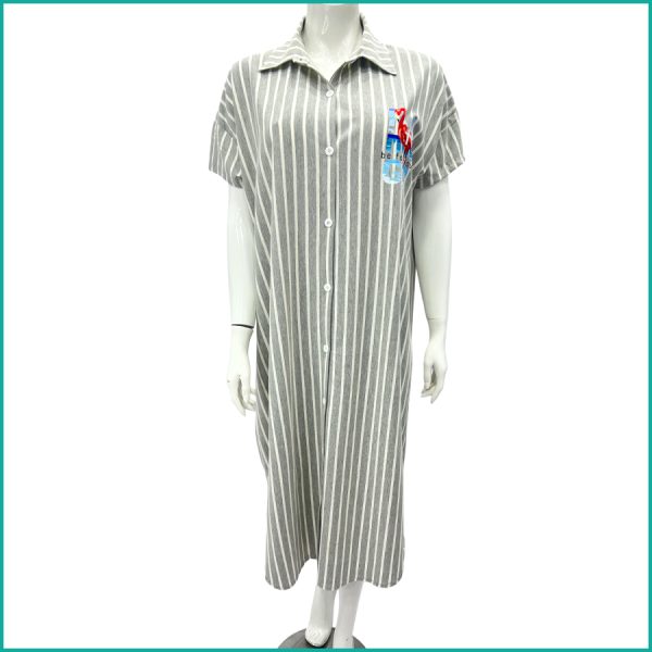 Flamingo Ladies Dress - Light Grey