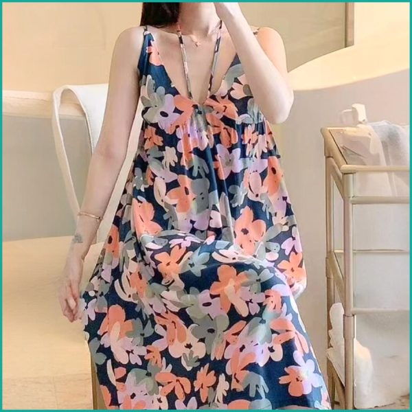 All Floral Ladies Cotton Halfer - Multicolor - Image 2