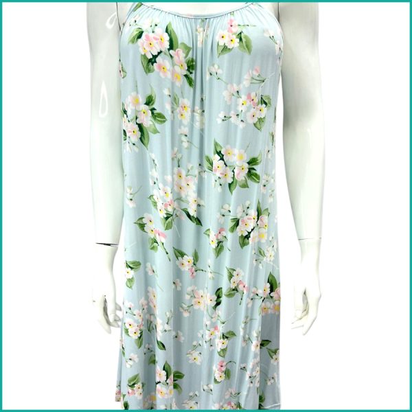 Floral Ladies Halfer Linen Cotton - Sky Blue - Image 2