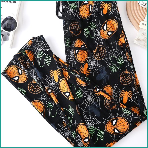 Spiderman Face Men's Cotton Pant - Black - Image 2