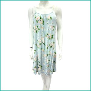 Floral Ladies Halfer Linen Cotton - Sky Blue