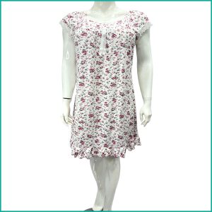 Rose Flowers Ladies Dress - White