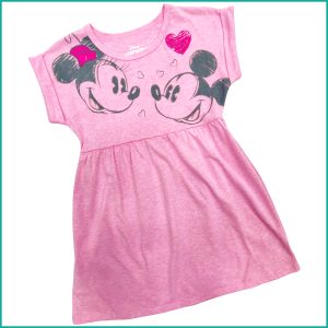 Mickey Minnie Girls Dress - Pink