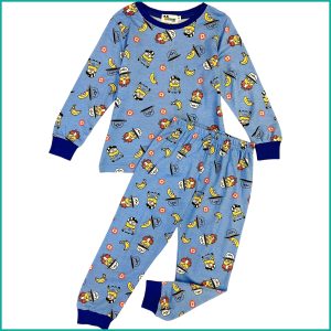 Minions Boys Cotton Full Sleeves Pajama Set - Blue