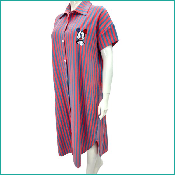 Mickey Mouse Frame Ladies Dress - Red Grey - Image 3