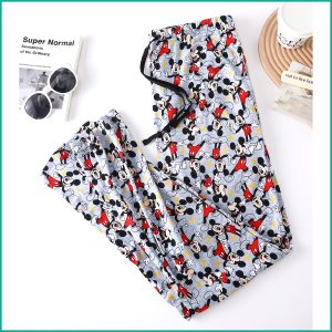 Happy Mickey Men's Cotton Pant - Grey