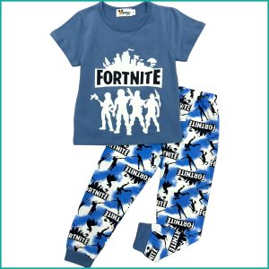 Fortnite Boys Half Sleeves Pajama Set - Blue