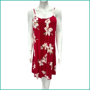 Floral Ladies Halfer Linen Cotton - Red