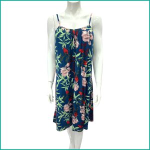 All Leaves Ladies Halfer Linen Cotton - Blue