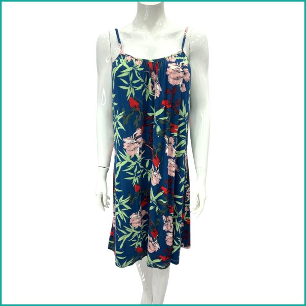 All Leaves Ladies Halfer Linen Cotton - Blue