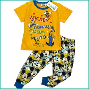 Mickey Home Boys Half Sleeves Pajama Set - Yellow