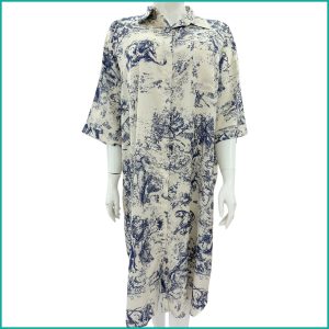 Design Ladies Sleepwear Long Dress Satin Material - White