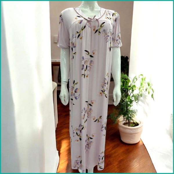Floral Ladies Nafnuf Half Sleeves - Light Pink