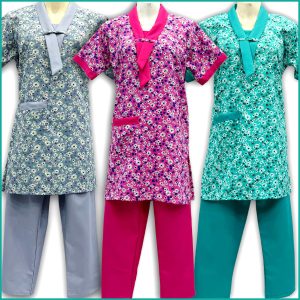 Uniforms Kreb Full Sleeves Punjabi يونيفورم كريب - Pink Green Grey