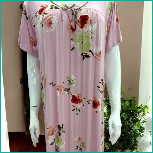 Floral Ladies Nafnuf Half Sleeves - Pink - Image 2