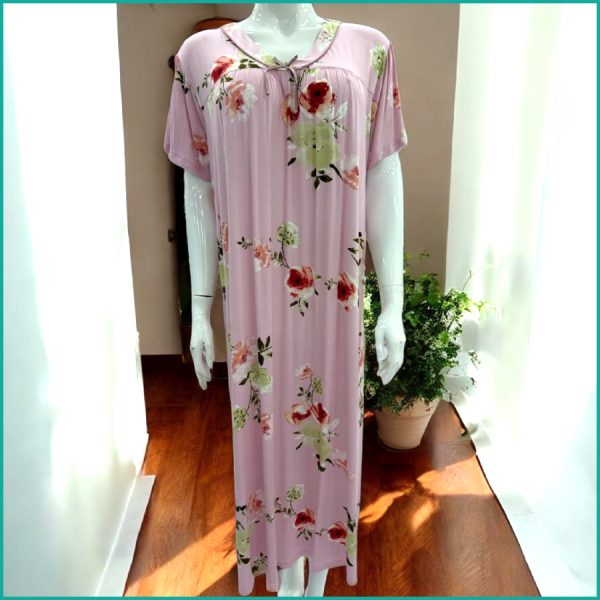 Floral Ladies Nafnuf Half Sleeves - Pink