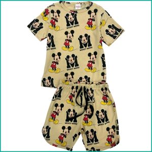 Mickey M Boys Shorts Set - Brown