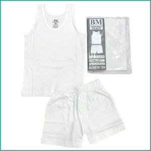Plain Boys Cotton Underwear Halfer - White