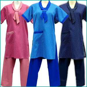 Uniforms Kreb Half Sleeves Punjabi يونيفورم كريب - Pink Blue