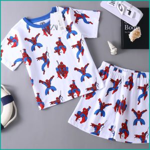 Action Spiderman Boys Shorts Set ZARA - White