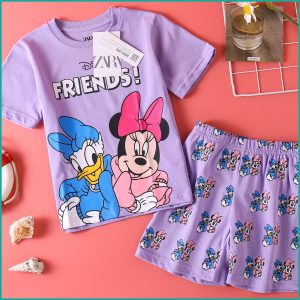 Disney Friends Girls Shorts Set ZARA - Purple