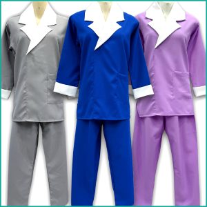 Uniforms Kreb Full Sleeves قصير يونيفورم كريب - Grey Blue Purple