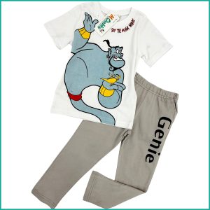 Genie Boys Half Sleeves Pajama Set - Grey White