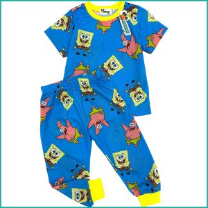 SpongeBob Boys Half Sleeves Pajama Set - Blue