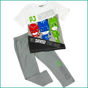 PJ Masks Boys Half Sleeves Pajama Set - Grey