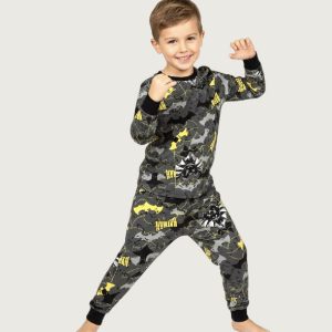 Batman Boys Pajama Set - Grey