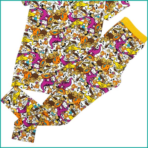 Flintstones Ladies Pajama Set - Brown - Image 3