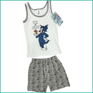 Tom & Jerry Boys Shorts Set - White