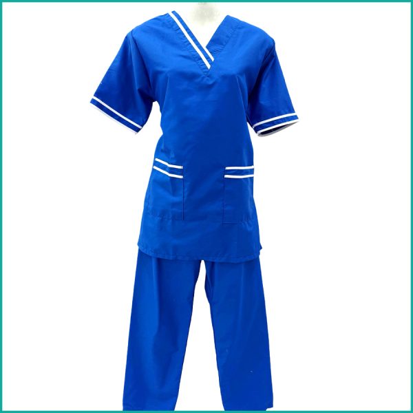 Uniform maids - قصير TETRON Material (TC Material) - Navy Pink Green Blue - Image 3