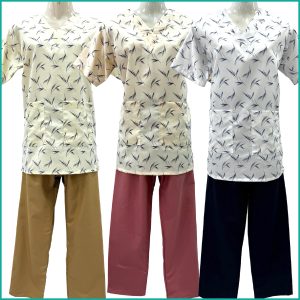 Uniform for Maids Half Sleeves GABARDEN Material - Brown Pink Black