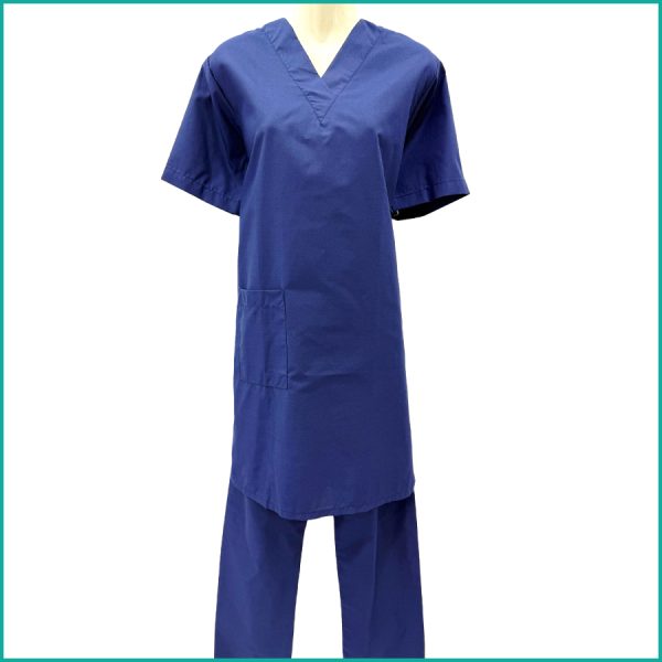 Plain Uniform Maids Panjabi TETRON Material (TC Material) - Navy Pink Green Blue - Image 4