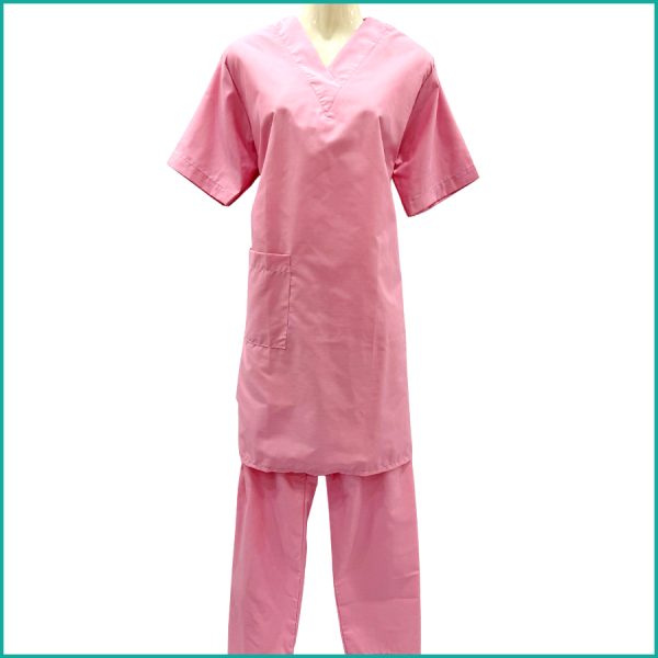 Plain Uniform Maids Panjabi TETRON Material (TC Material) - Navy Pink Green Blue - Image 2